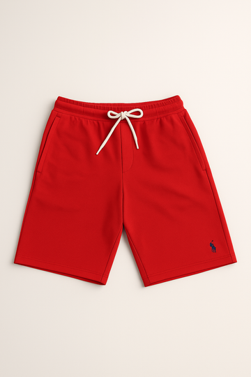 Men's Red Polo Sports Shorts