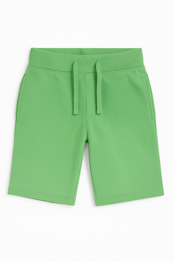 Boys’ Green Drawstring Knit Shorts
