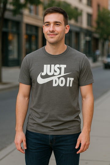 Nike "Just Do It" Graphic T-Shirt - Charcoal Grey