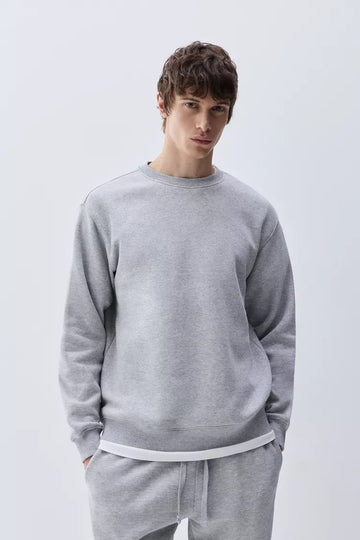 Classic Light Gray Crewneck Sweatshirt