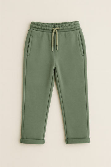 Kids’ Drawstring Jogger Pants – Sage Green