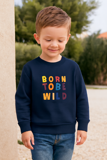 "Born to Be Wild" Kids' Crewneck Sweatshirt