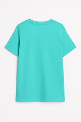 Boys' Turquoise Motorcycle Graphic T-Shirt – Cool & Stylish Casual Wear