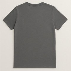 Classic Dark Grey Crew Neck T-Shirt – Back View