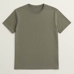 Essential Olive Green Crew Neck T-Shirt for Men