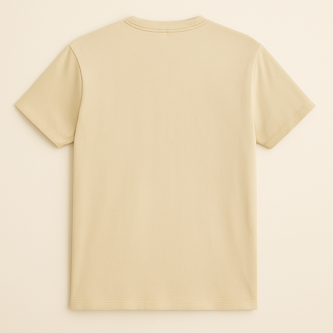 Essential Beige Crew Neck T-Shirt for Men