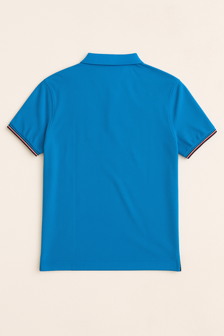 Men’s Classic Blue Polo Shirt with Signature Trim