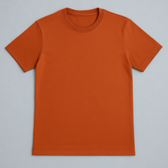 Classic Burnt Orange Crew Neck T-Shirt
