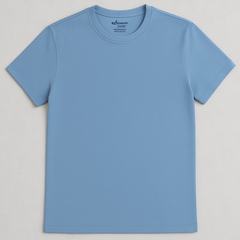 Classic Light Blue Crew Neck T-Shirt for Men