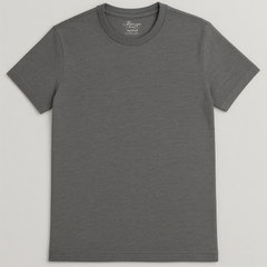 Classic Dark Grey Crew Neck T-Shirt – Back View