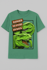 Boys’ Green “Danger Zone” Dinosaur Graphic T-Shirt