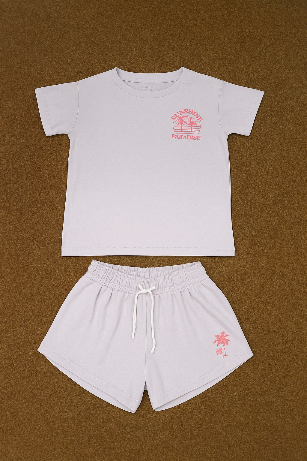 ☀️ Sunshine Paradise Kids Co-Ord Set – Soft Lilac