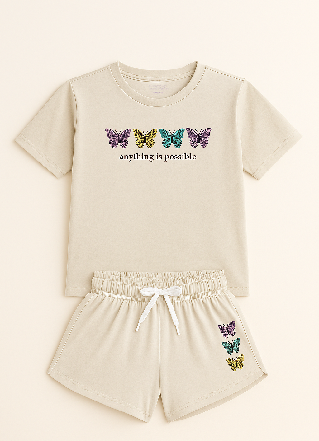 🦋 Butterfly Dreams Co-Ord Set – "Anything Is Possible" Edition